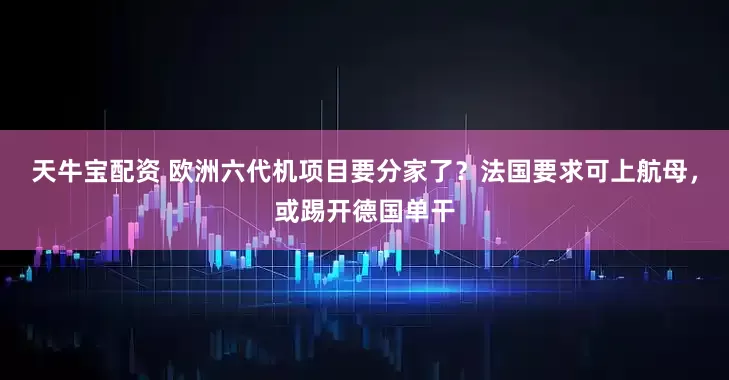 天牛宝配资 欧洲六代机项目要分家了？法国要求可上航母，或踢开德国单干
